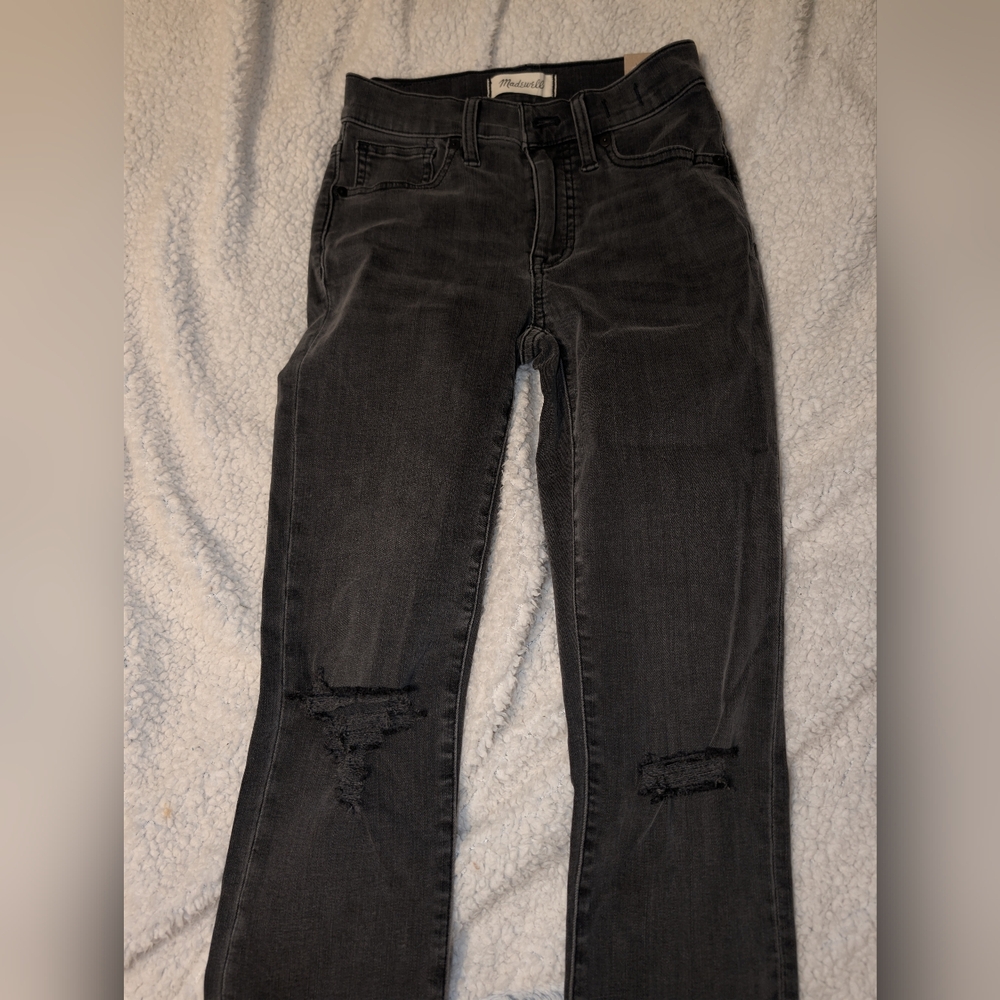 Madewell Stylish Black Mid rise Skinny Jeans